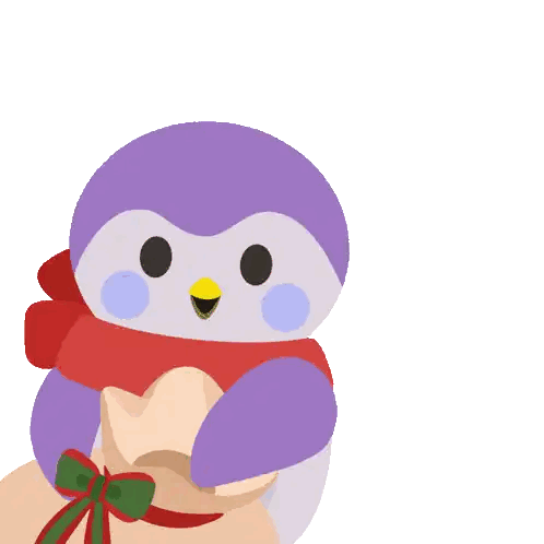 Penguin Holding Candy Canes