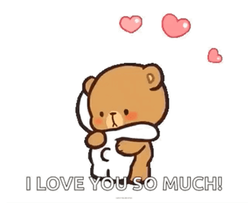 Penguin Holding Cell Phone With Hearts Saying I Love You With All My Hearts GIF