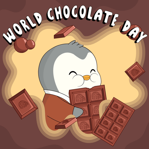 Penguin Holding Chocolate World Chocolate Day GIF