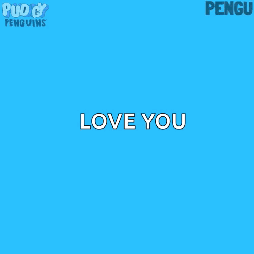 Penguin Holding Heart Saying Love You
