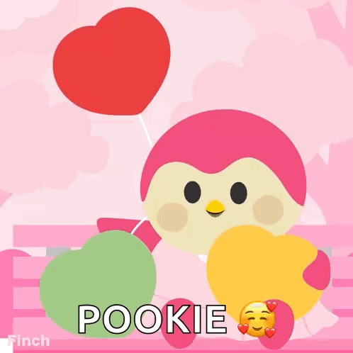 Penguin Holding Heart Saying Love You Pookie