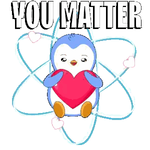 Penguin Holding Heart You Matter