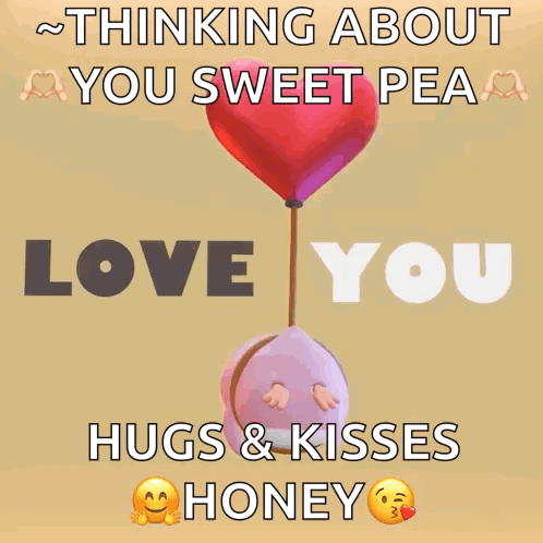 Penguin Holding Hot Air Balloon Saying I Love You