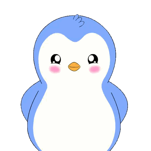 Penguin Holding I Love You Sign
