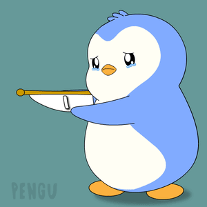 Penguin Holding I Miss You Sign