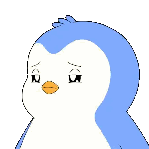 Penguin Holding Out of Service Sign