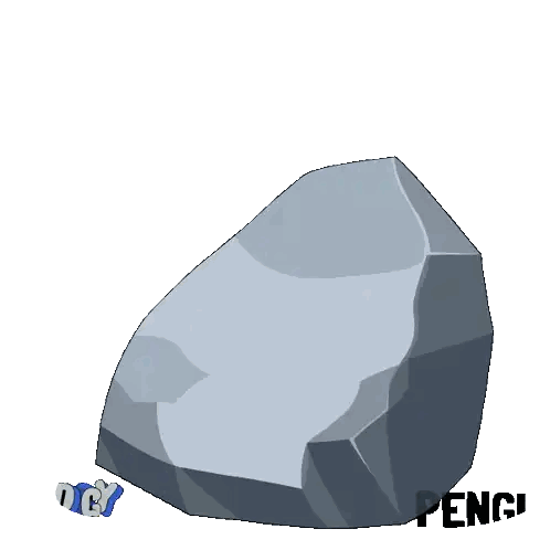 Penguin Holding Rock You Rock