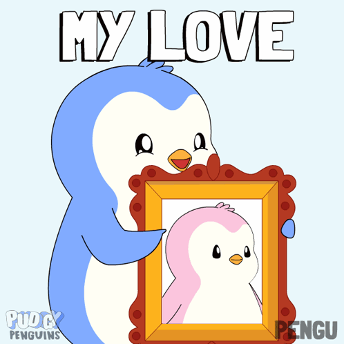 Penguin Holding Scissors and Paper
