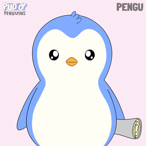 Penguin Holding Sign My Resolution Less Stress