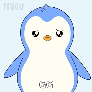 Penguin Holding Sign Saying Sorry GG
