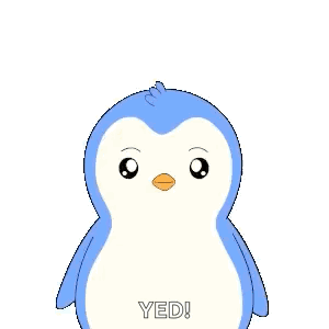 Penguin Holding Sign Saying Yes GIF