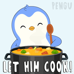 Penguin Holding Spoon In Soup Let Him Cook GIF