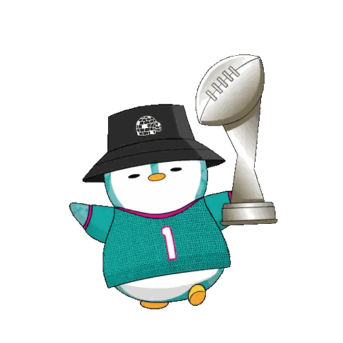 Penguin Holding Trophy