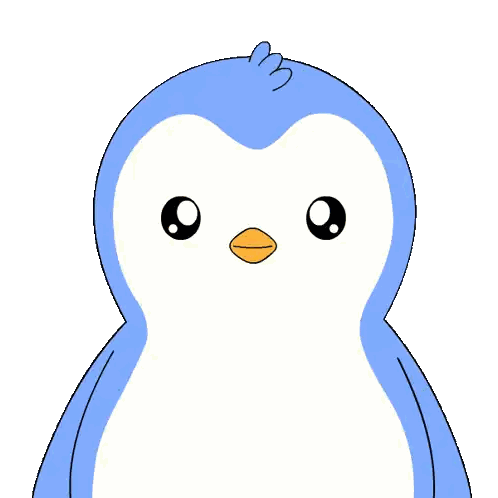 Penguin Holding Vibes Card