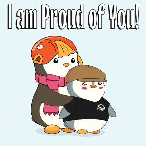 Penguin Hugged Proud Of You Nice Job GIF