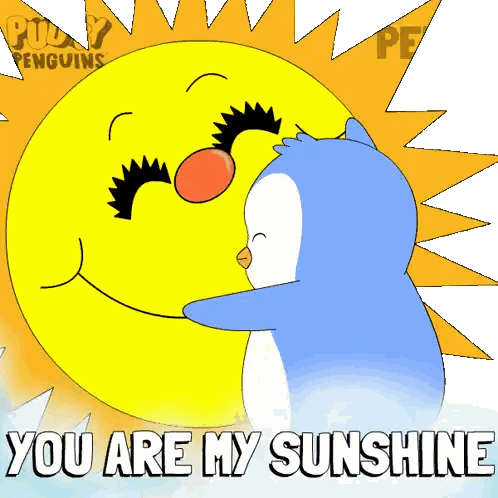 Penguin Hugging Sun You Are My Sunshine