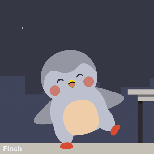Penguin Illustration Teamwork Makes Dream Work GIF