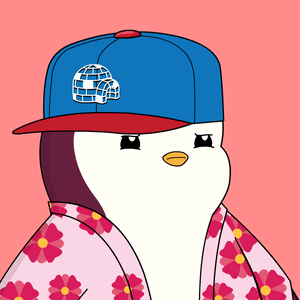 Penguin in Blue Hat and Pink Shirt