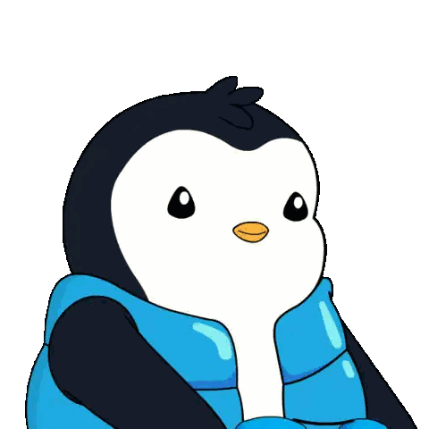 Penguin in Blue Jacket and Sunglasses