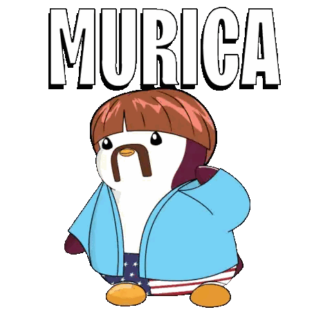 Penguin In Blue Jacket With Murica Text