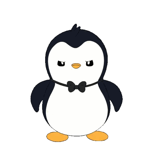 Penguin in Bow Tie Crossed Arms