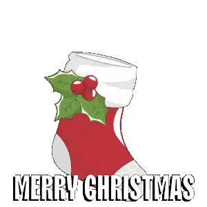 Penguin in Christmas Stocking Merry Christmas
