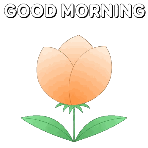 Penguin in Flower With Good Morning