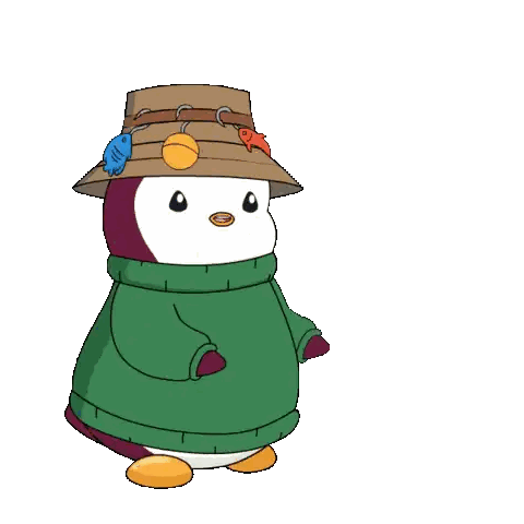 Penguin in Green Sweater Talking to Penguin