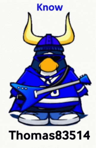 Penguin In Horned Helmet And Sunglasses GIF