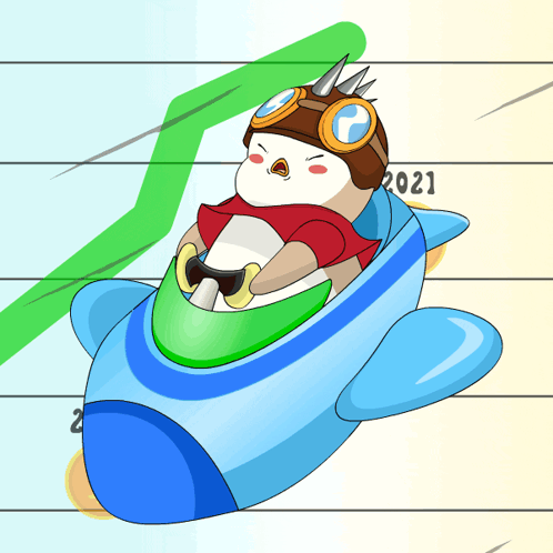 Penguin In Plane 2021 GIF