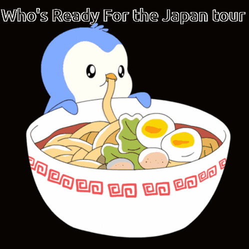 Penguin in Ramen Who's Ready for Japan Tour