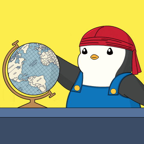 Penguin in Santa Suit With Panda on Head