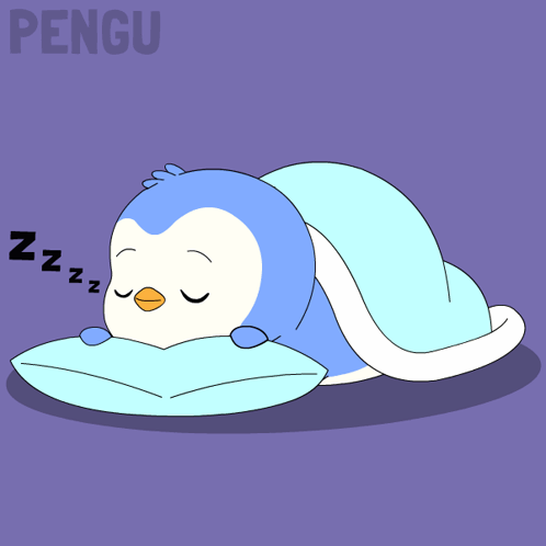 Penguin In Sleep Mask Says Good Night GIF