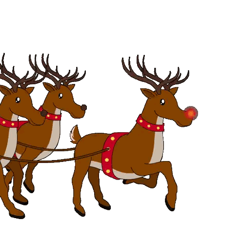 Penguin in Sleigh Happy Holidays