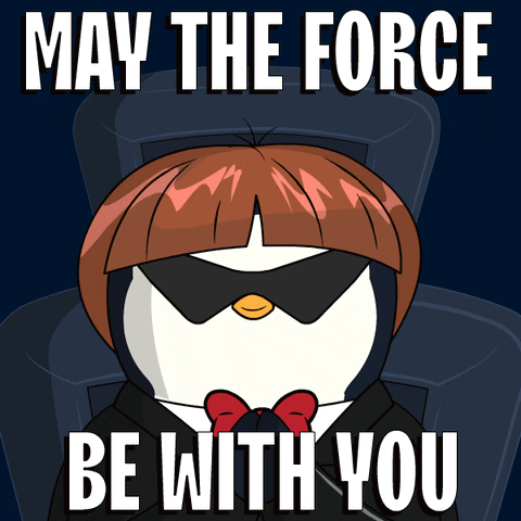 Penguin in Sunglasses and Bow Tie May The Force Be With You