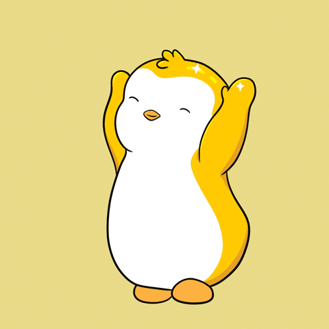 Penguin In Treasure Chest Named Pengu GIF