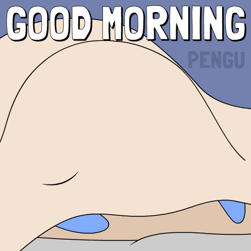 Penguin Laying Under Blanket Good Morning