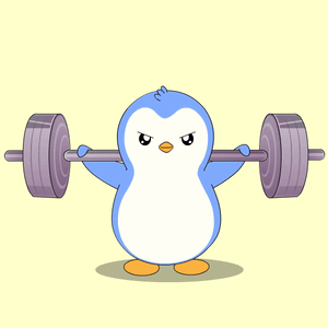 Penguin Lifting Barbell