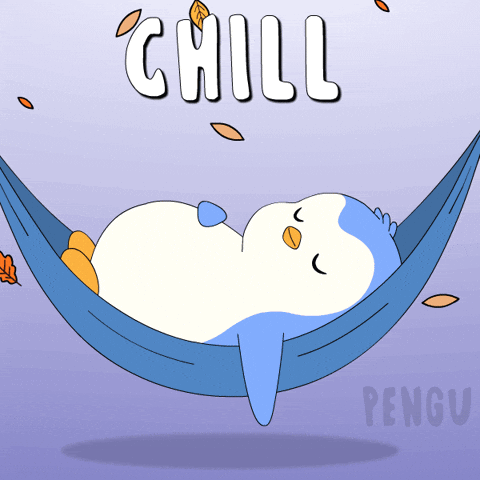 Penguin Lying in Hammock Chill