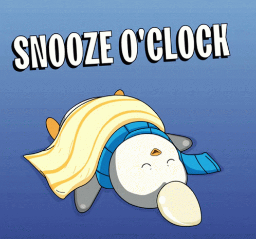 Penguin Lying on Back Snooze O'clock