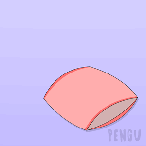 Penguin Lying On Pink Pillow Saying Relax GIF