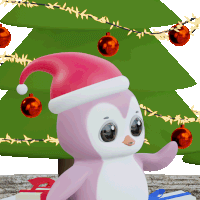 Penguin Merry Christmas Sticker GIF