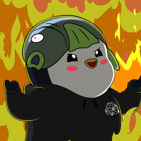 Penguin On Fire Muahahaha GIF