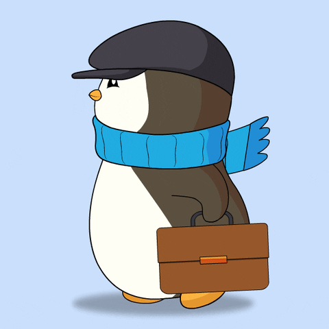 Penguin On Its Way To Work Monday GIF