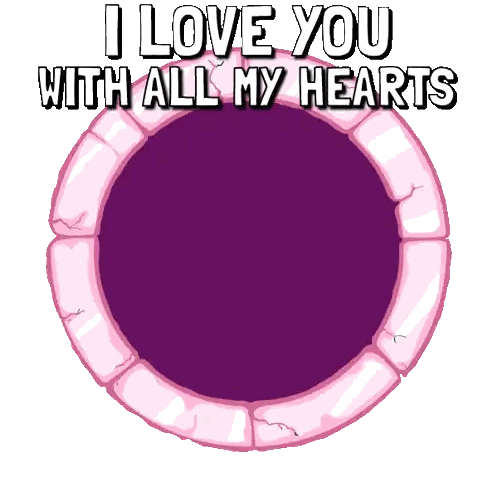 Penguin Peeking Out of Hole Saying I Love You With All My Hearts