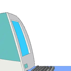 Penguin Peeking Out of Screen with Ok