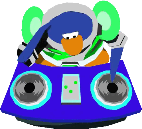 Penguin Playing Music with Microphone