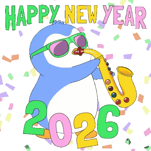 Penguin Playing Saxophone in Front of 2026