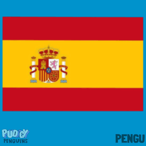 Penguin Playing Soccer Ball in Front of Flag