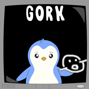 Penguin Pointing With Cork Above GIF